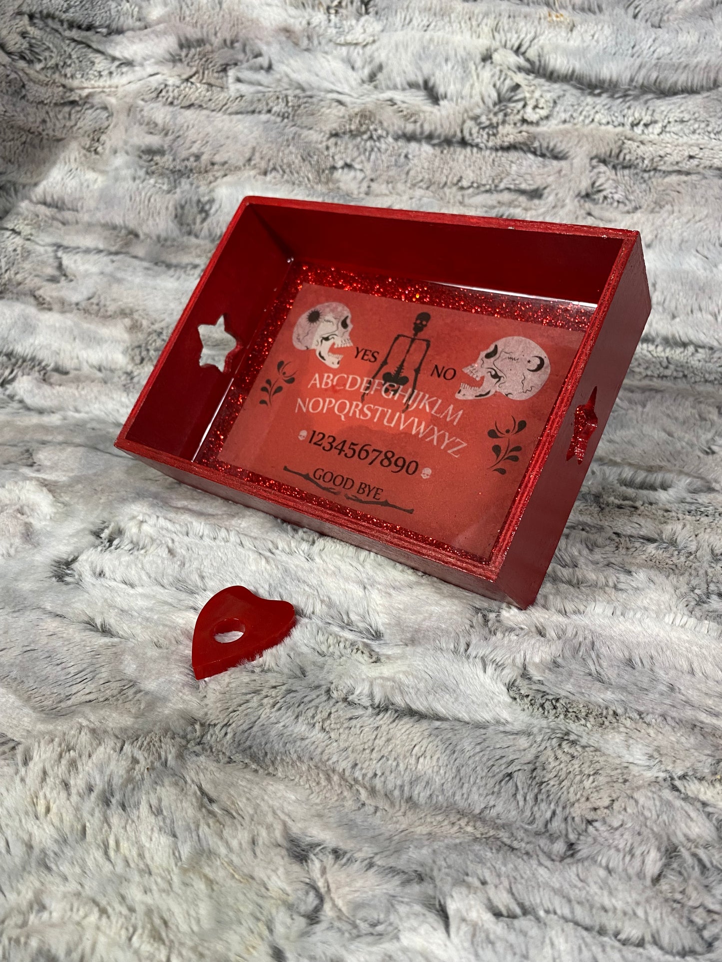 Red Stardust Ouija Board Tray