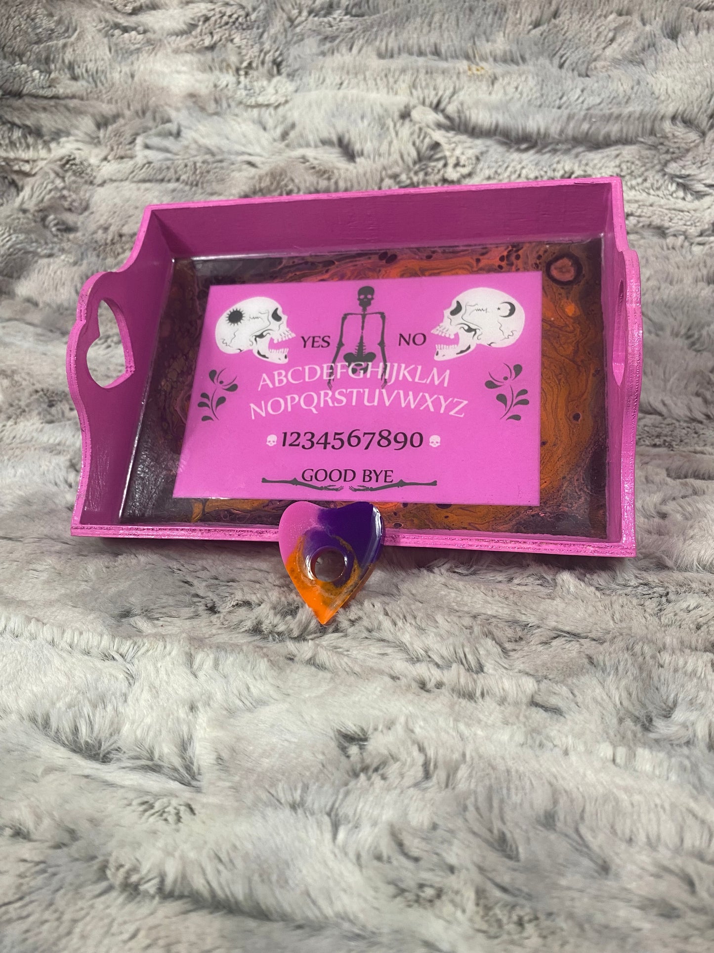 Pink Abstract Ouija Board Tray
