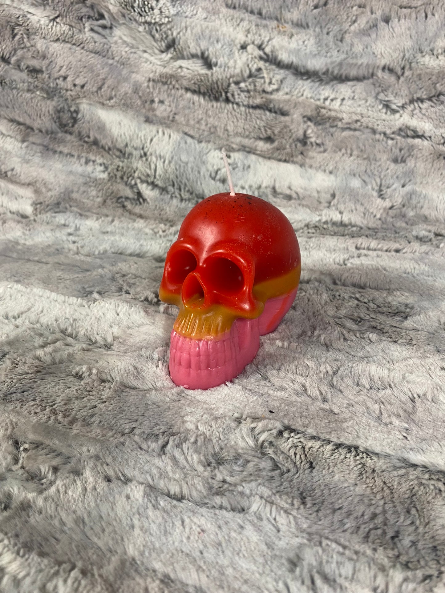 Spicy Cotton Candy Skull Candle