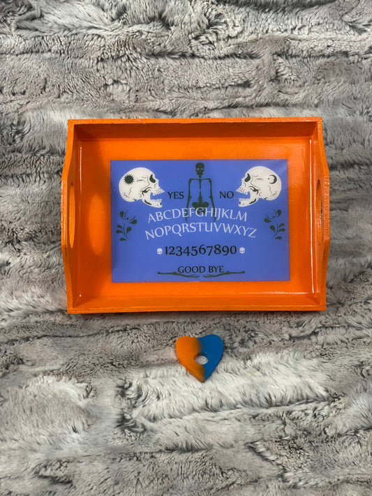 Orange Ouija Board Tray