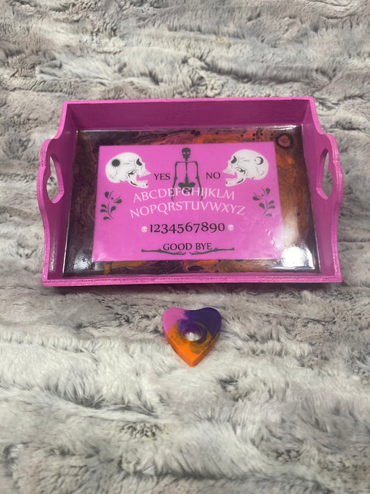 Pink Abstract Ouija Board Tray