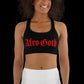 AfroGoth Red Sports bra