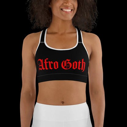 AfroGoth Red Sports bra