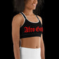 AfroGoth Red Sports bra